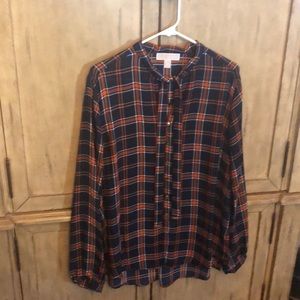 Michael Kors sheer button down blouse
